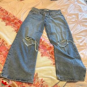 Women's Blue Distressed Jeans